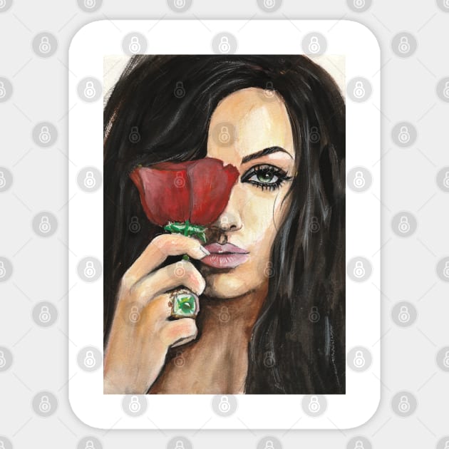 Mila Kunis Sticker by Svetlana Pelin